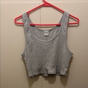 TNA Heather Gray Crop Top